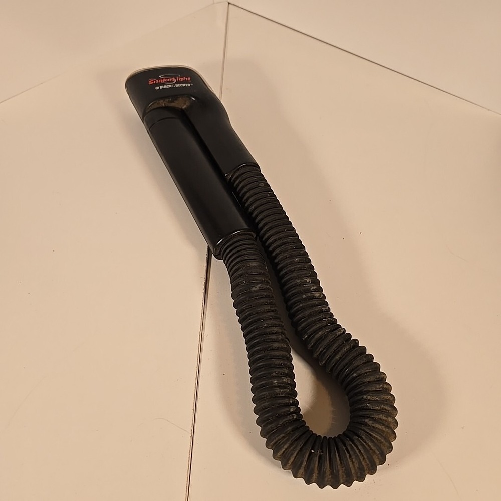 Vintage Black and Decker Black Snakelight Flexible Flashlight - Tested & Works